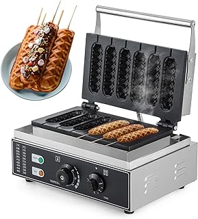 CGOLDENWALL Waffle Maker - Lollypop Waffle Maker, Stainless Steel, Modern/Sleek, 6 Waffles at Once, Waffle on a Stick