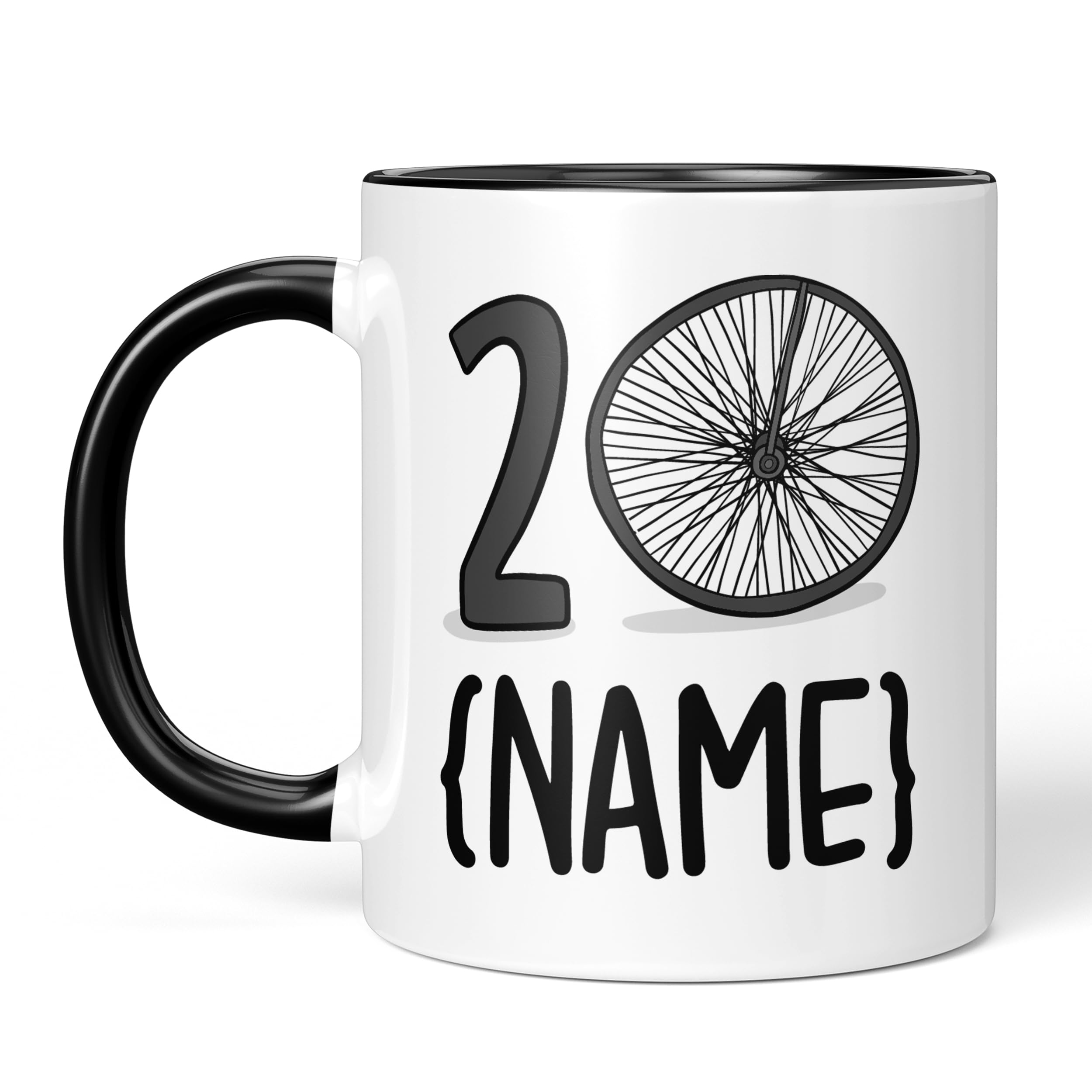 TeePee Creations Bike Milestone Mug (20th), Bike 20th Birthday, Funny Cycling, Present for Sister, Gift for Brother, for Friend, Funny Birthday, Cyclist