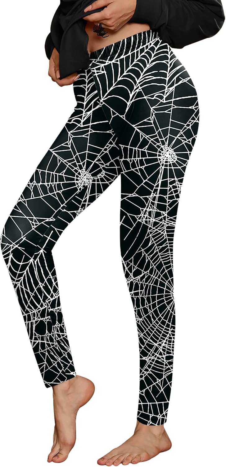 For G and PL Women Halloween Graphic Print Leggings High Waist Funny Pants