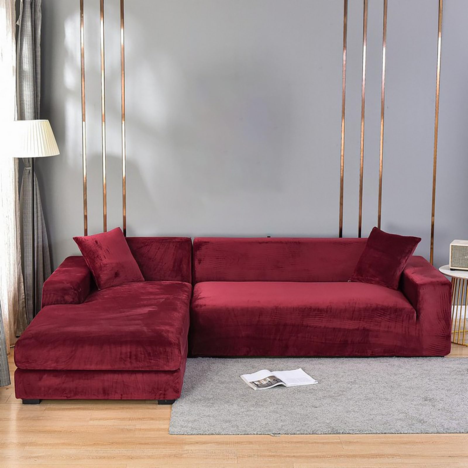 Housse de canapé en peluche pour protéger votre grand salon d'angle