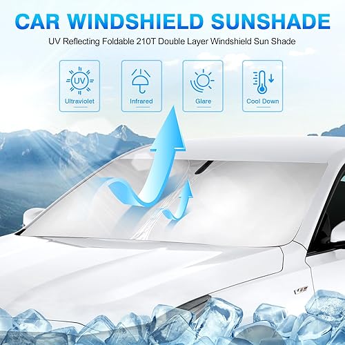 Miniatura 165 de KUST Parasol para parabrisas para Volkswagen VW Beetle 2012-2019, accesorios de ajuste personalizado, protector de visera solar, bloquea los rayos