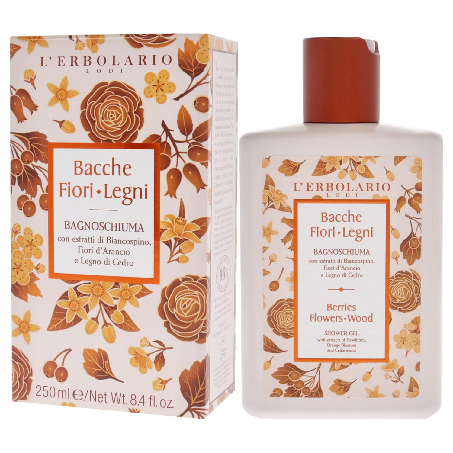 L'Erbolario Shower Gel – Moisturizing Body Wash with Cedarwood for All Skin Types - Body Soap with Botanical Extracts – Berries Flowers Wood - 8.4 oz - Image 4