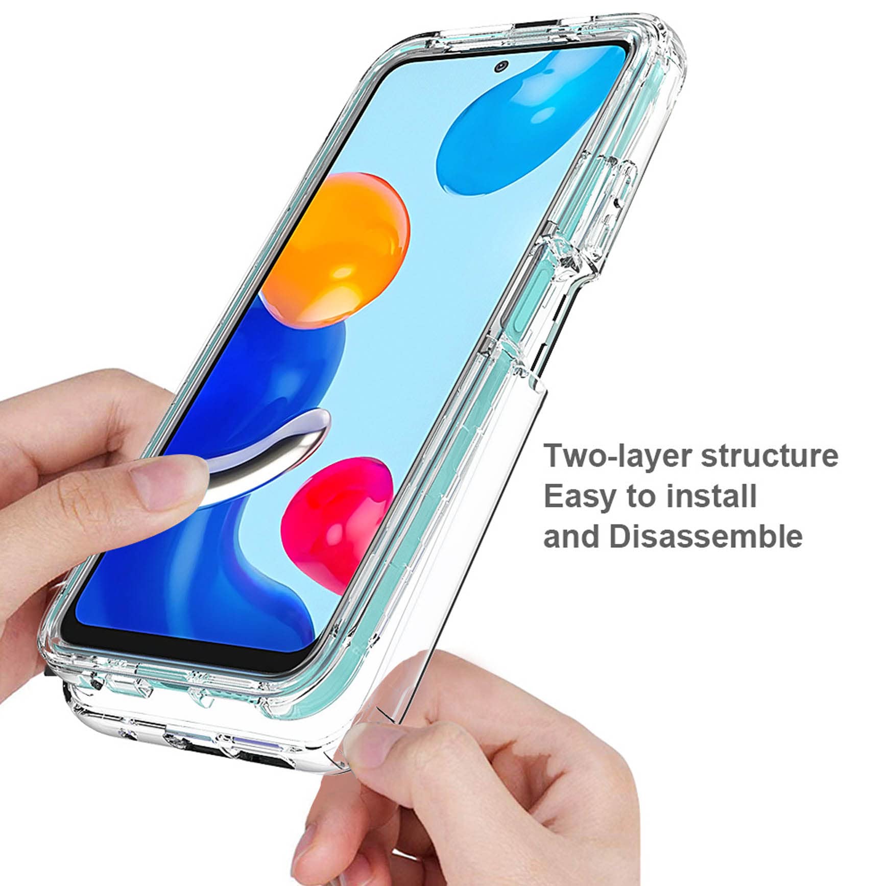 Cover per Xiaomi Mi 12 / Xiaomi Mi 12X, Custodia 2in1 Dual Layer