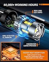 Vista 6 de SEALIGHT 7443 7440 Bombilla LED Blanca de Luz de Reversa, 7444na 7441 7444 T20 W21W Bombilla LED con Proyector para Luz de Respaldo, Luz Trasera