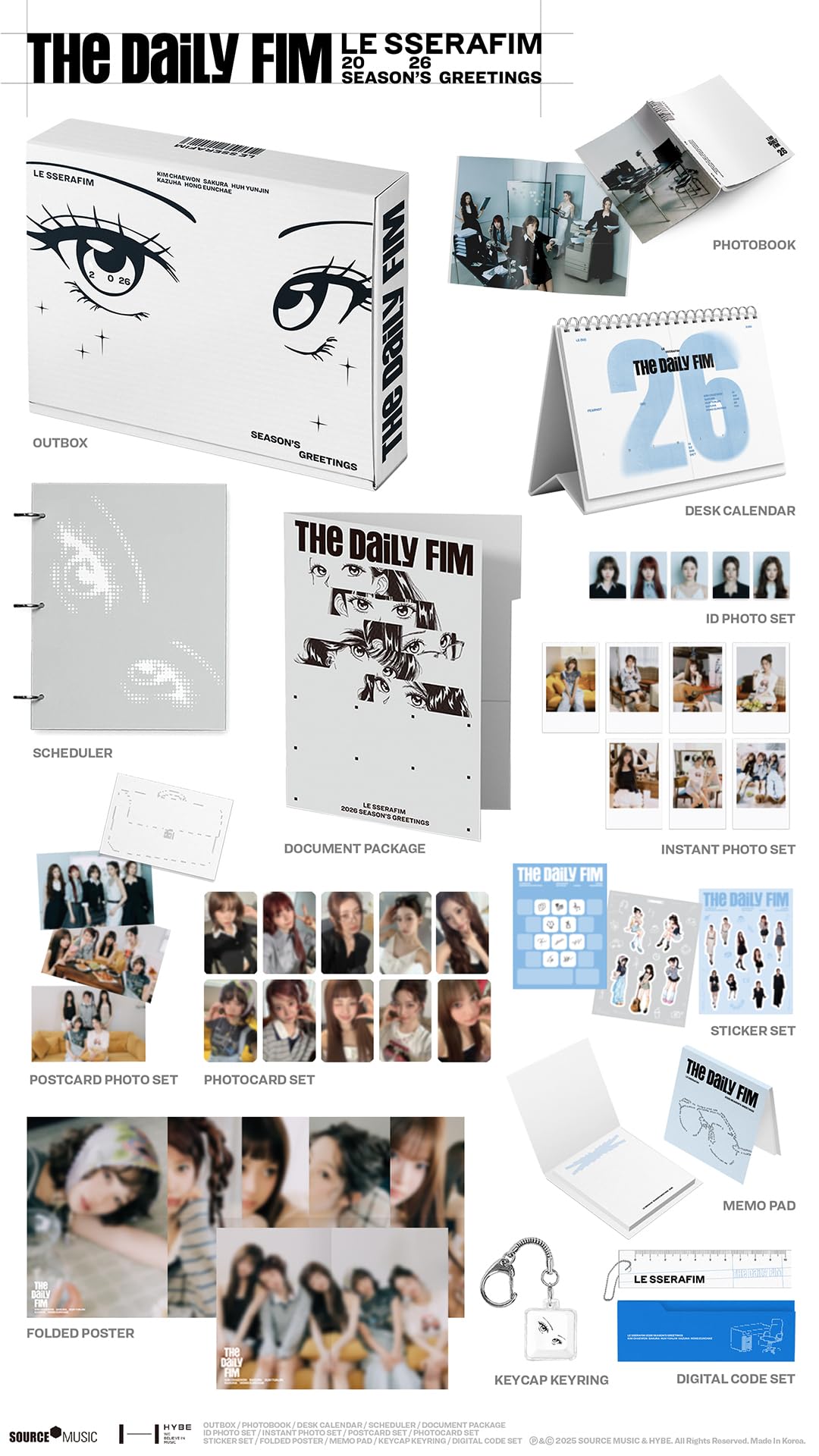 LE SSERAFIM 2026 SEASON'S GREETINGS Photobook [The Daily Fim