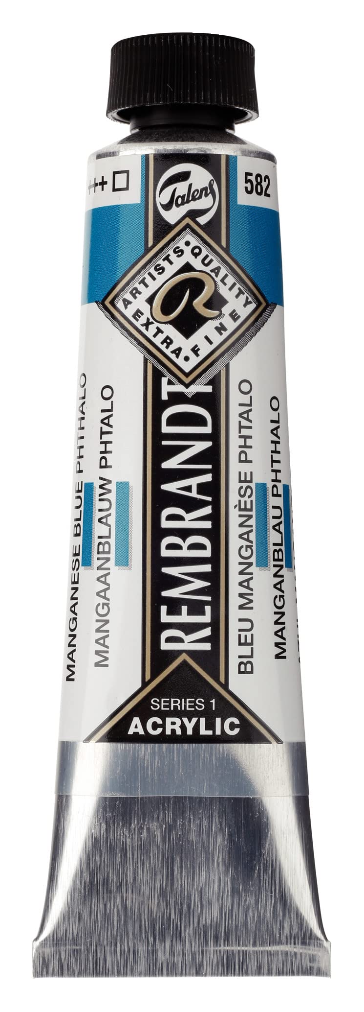 Rembrandt Manganese Blue Phthalo Acrylic Colour - Heavy Body Paint 582 - Fine Artists' Quality - High Lightfastness - 40 Ml Tube