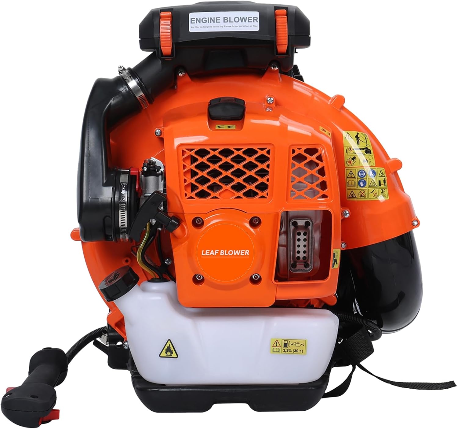 80CC Backpack Leaf Blower, 900CFM 206MPH Gas Blower Back Pack Leafs Blowers Gas Leaf & Snow Blowers for Lawn, Garden & Commercial Use Orange