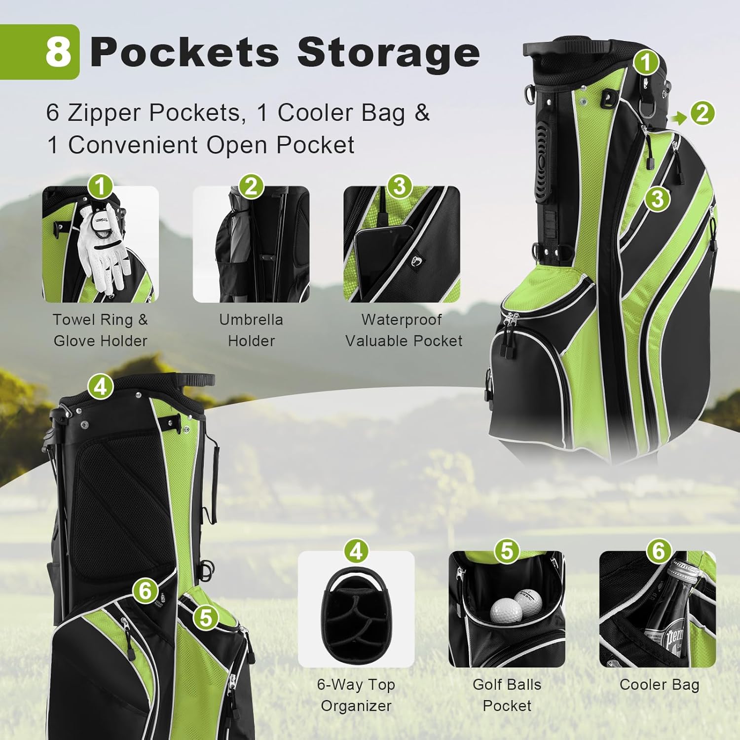 Generic GR-36394BK-SP Golf Club Bags