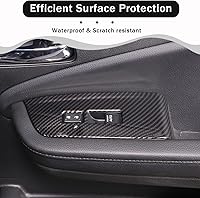 Vista 3 de 4 piezas Panel de Interruptor de Elevación de Ventana Marco Cubierta Moldura para Honda Pilot 2016-2022/Passport 2019-2023, Material ABS Accesorios