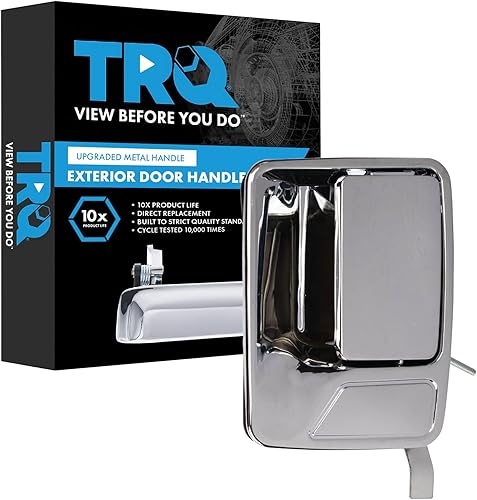 Miniatura 522 de TRQ Manija de la puerta exterior trasera izquierda del lado del conductor negra compatible con Honda Civic 2001-2005