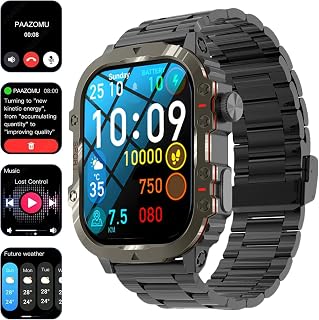 Smart Watch for Women Men Fitness (Answer/Make Calls) Compatible with iPhone/Android Phones, 2.01" HD Screen Outdoor Sport Running Watches Health Tracker Heart Rate Monitor Step Counter