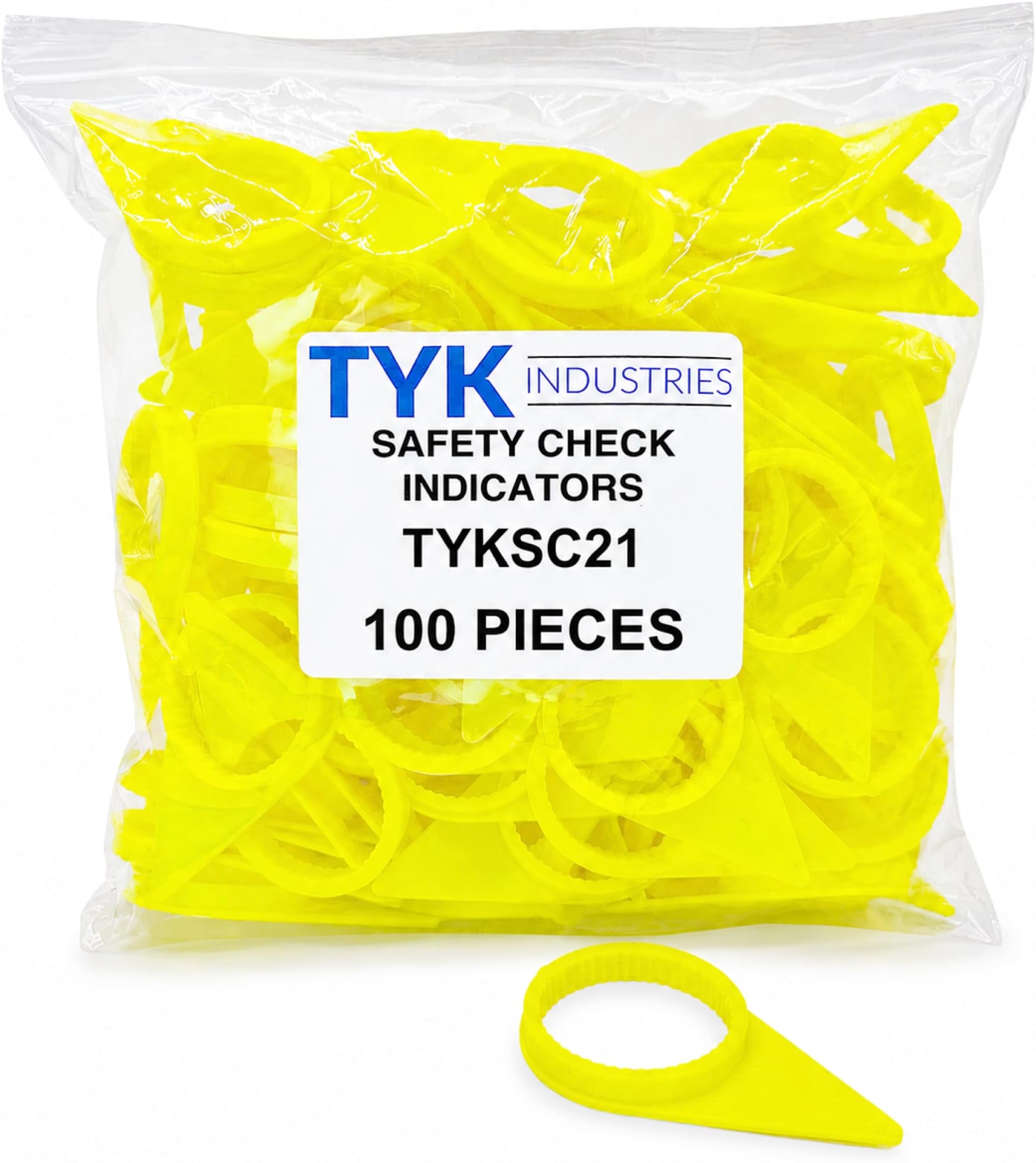 TYK Industries 21mm Loose Wheel Lug Nut Safety Check Indicators 100 Pack - Commercial Truck Wheel Nut Pre-Trip Safety Inspection Tool