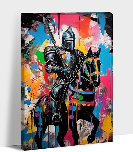 Miniatura 180 de ANRUOXI Graffiti - Lienzo decorativo para pared, diseño abstracto retro, pintura urbana moderna, póster de decoración de pared de zapatos para