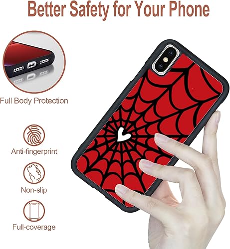 Vista 112 de Funda de teléfono de anime para iPhone 13/14 con diseño de telarañas de moda araña 2