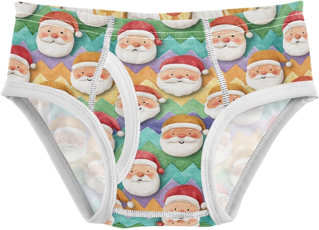 visesunny Boys Training Underwear Colorful Santa Claus Breathe Cotton Potty Briefs Size 2T-8Y for Toddler