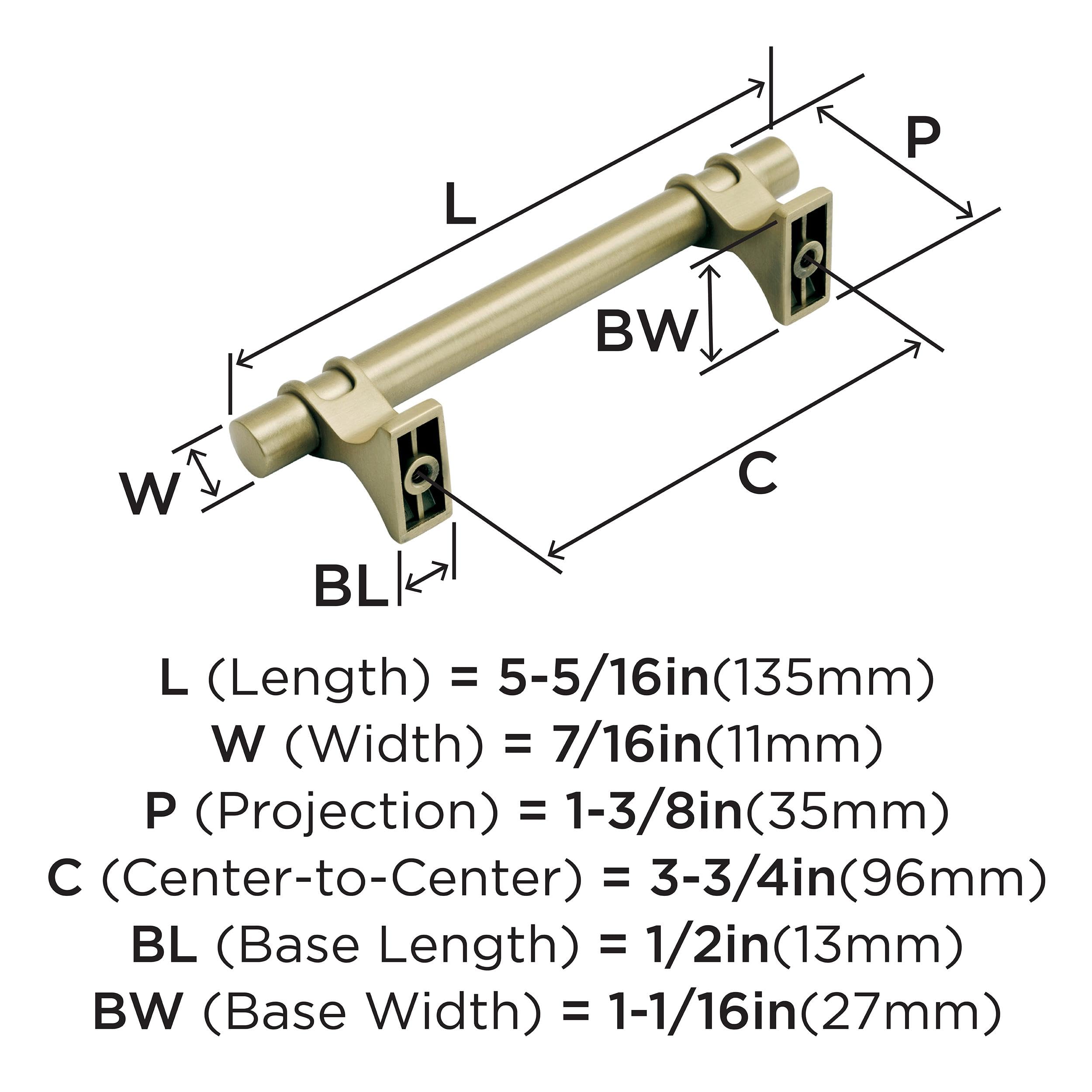 Amerock, Silver, 3-3/4 inch (96mm) Center-to-Center - Image 4