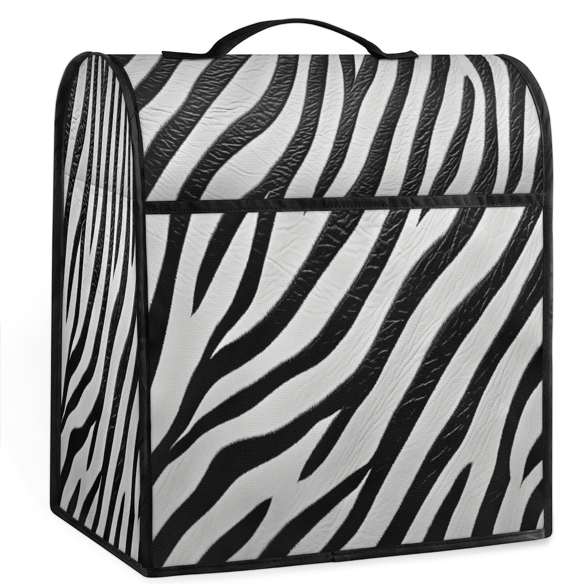 Coffee Maker Cover Zebra Skin Texture Kitchen Appliance Covers Small Appliance Covers Blender Cover Juicer Cover Dust Covers for Kitchen Appliances with Top Handle and Pockets,Washable,B471
