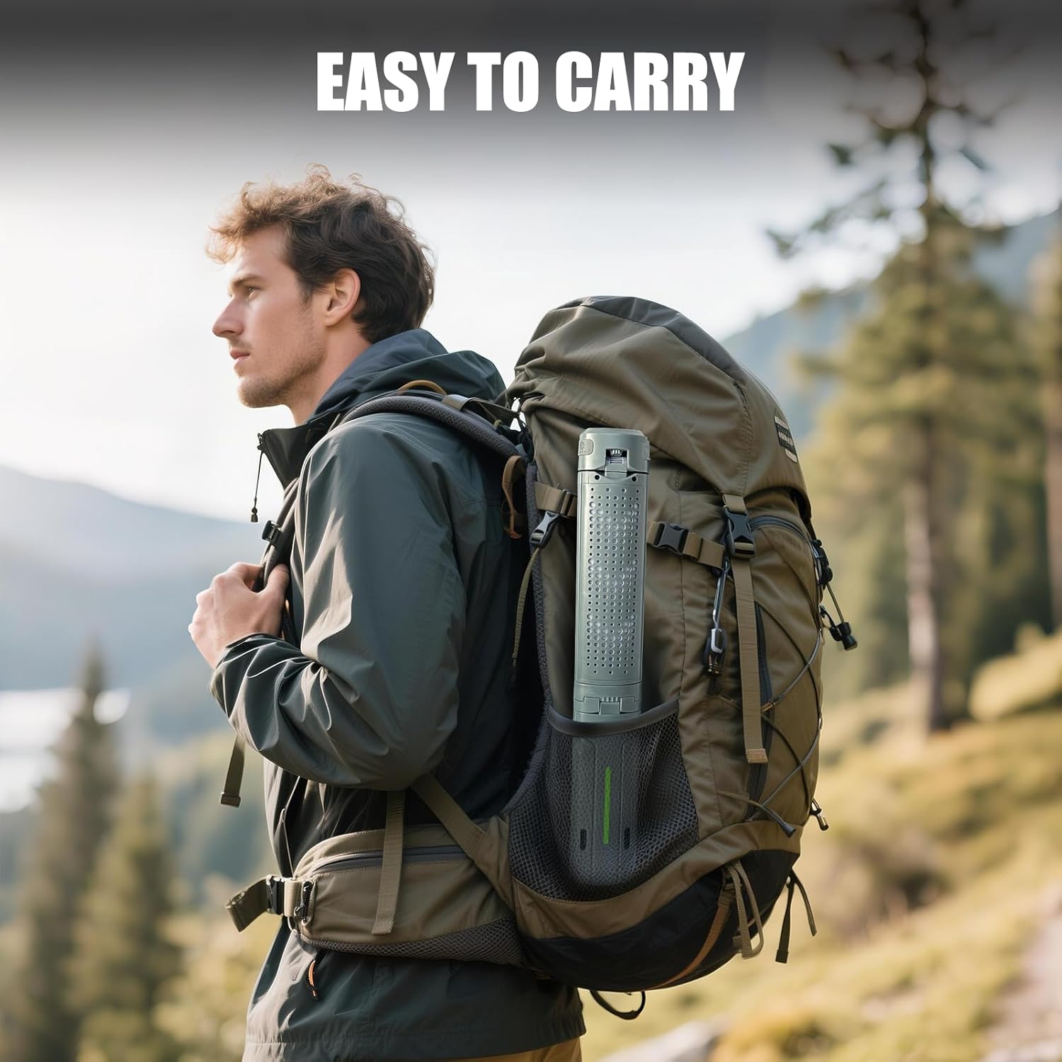 BUBRA Telescopic Camping Lantern with Stand (40" Tripod), 8000mAh Rechargeable Camping Light & Lantern Flashlight - Portable Work Light for Power Outages, Valentine's Day Gifts for Him Dad - Image 5