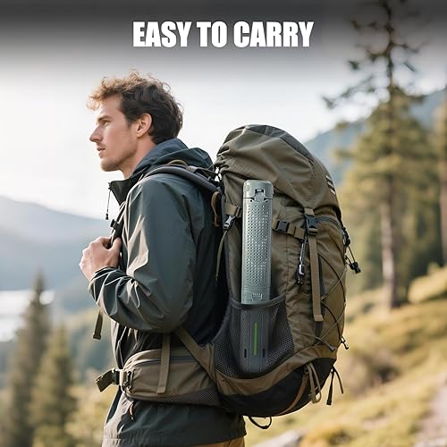 Miniatura 5 de BUBRA Linterna telescópica de campamento con soporte (trípode de 40 pulgadas), luz de campamento recargable de 8000 mAh y linterna – Luz de trabajo