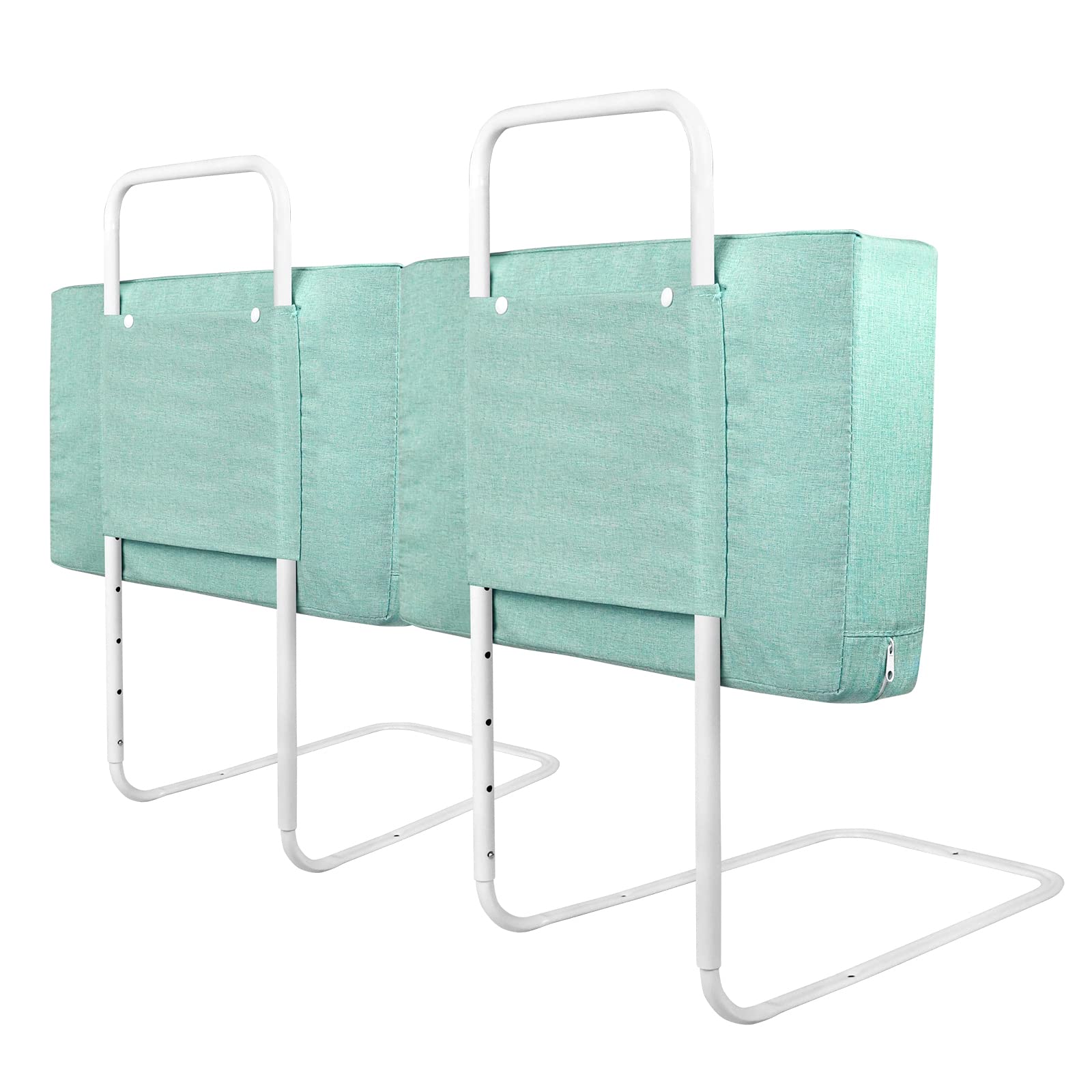 YUENFONG Barrera de cama para niños de 60 cm, barandilla de altura ajustable, 5 orificios, protección lateral ajustable, 2 unidades, lago verde