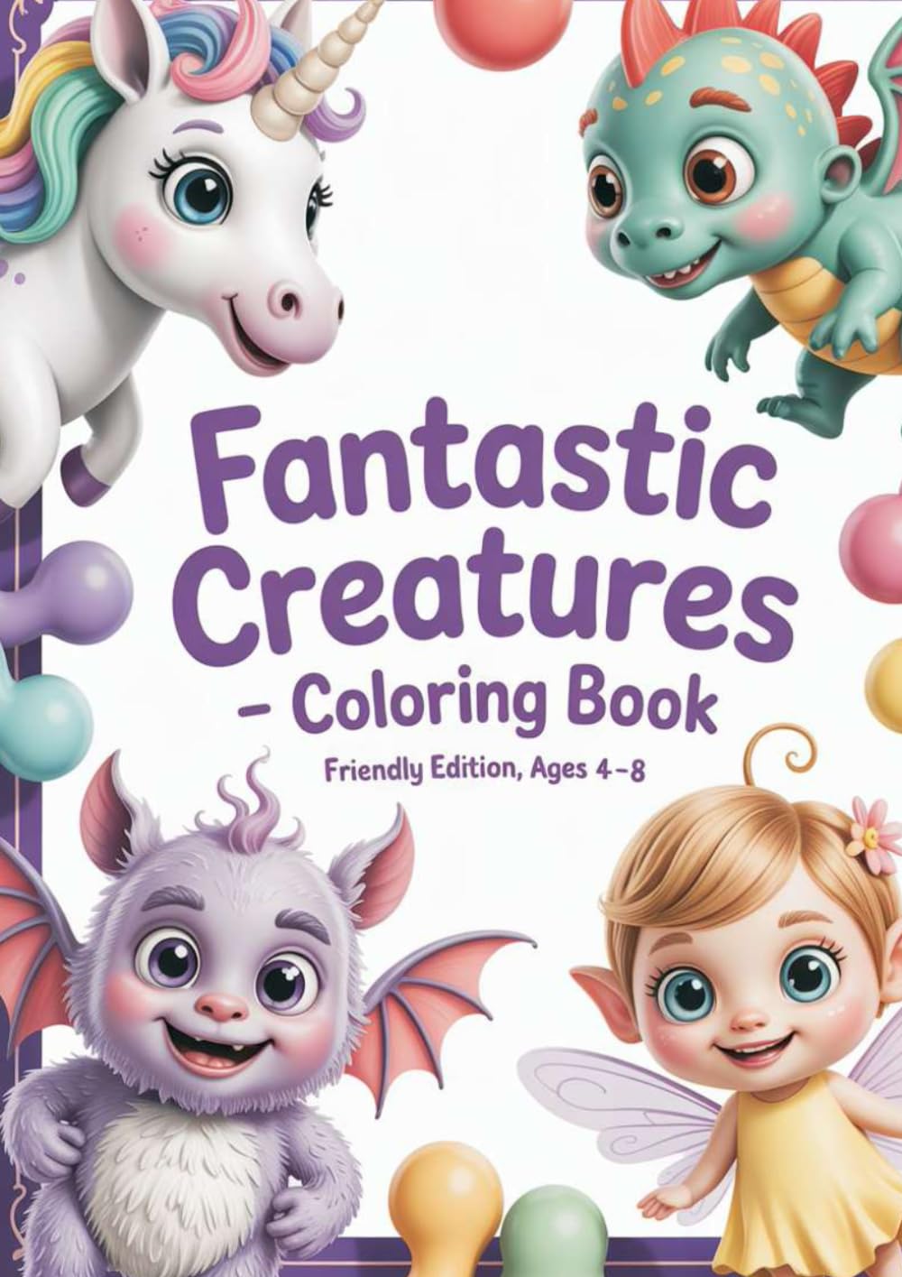 Fantastic Creatures from Mythical Lands – Coloring Book: A Gentle Coloring Book for Kids Ages 4–8 (Fantastic Creatures Coloring Book)