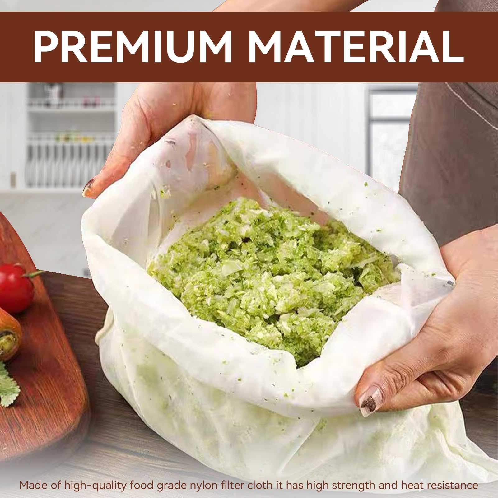 Sacchetti Filtro Rete 100 Micron - 5 Pezzi Per Vino, Latte Vegetale, Tè E Caffè - Foto 6