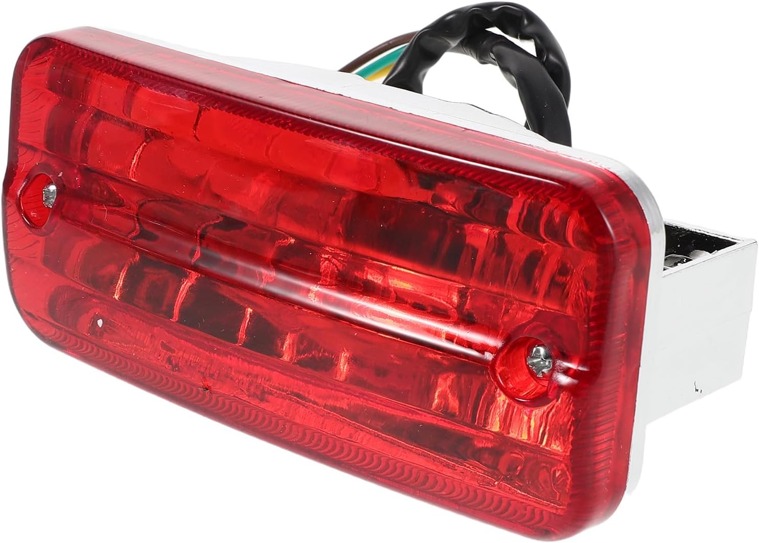 Operitacx LED Rear Brake Tail Light - Replacement Light for 50 70 90 110 125cc 150cc Chinese ATV Quad Dirt Pit Bike, Red Lens 3-Wire