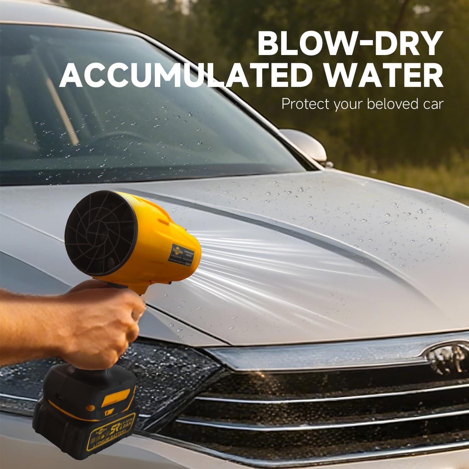 Leaf Blower Cordless with Battery and Charger, 40000 RPM Electric Leaf Blowers, Lightweight Handheld Design, for Patio Cleaning, Lawn Care, Blowing Leaves and Dust