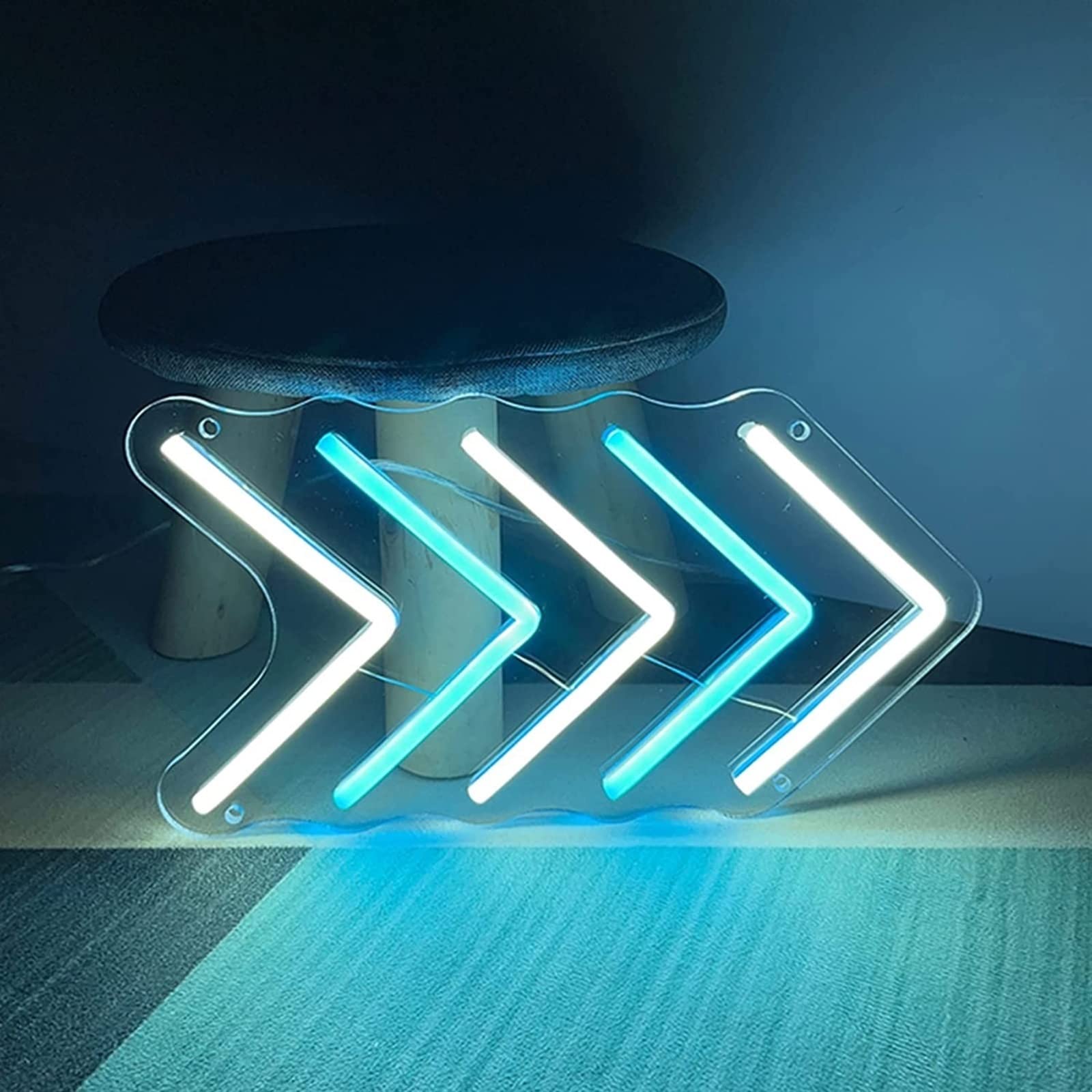 ネオンサイン　アクリルパネル Amazon.co.jp: KRHINO 矢印ネオンサイン Led モデリングライト