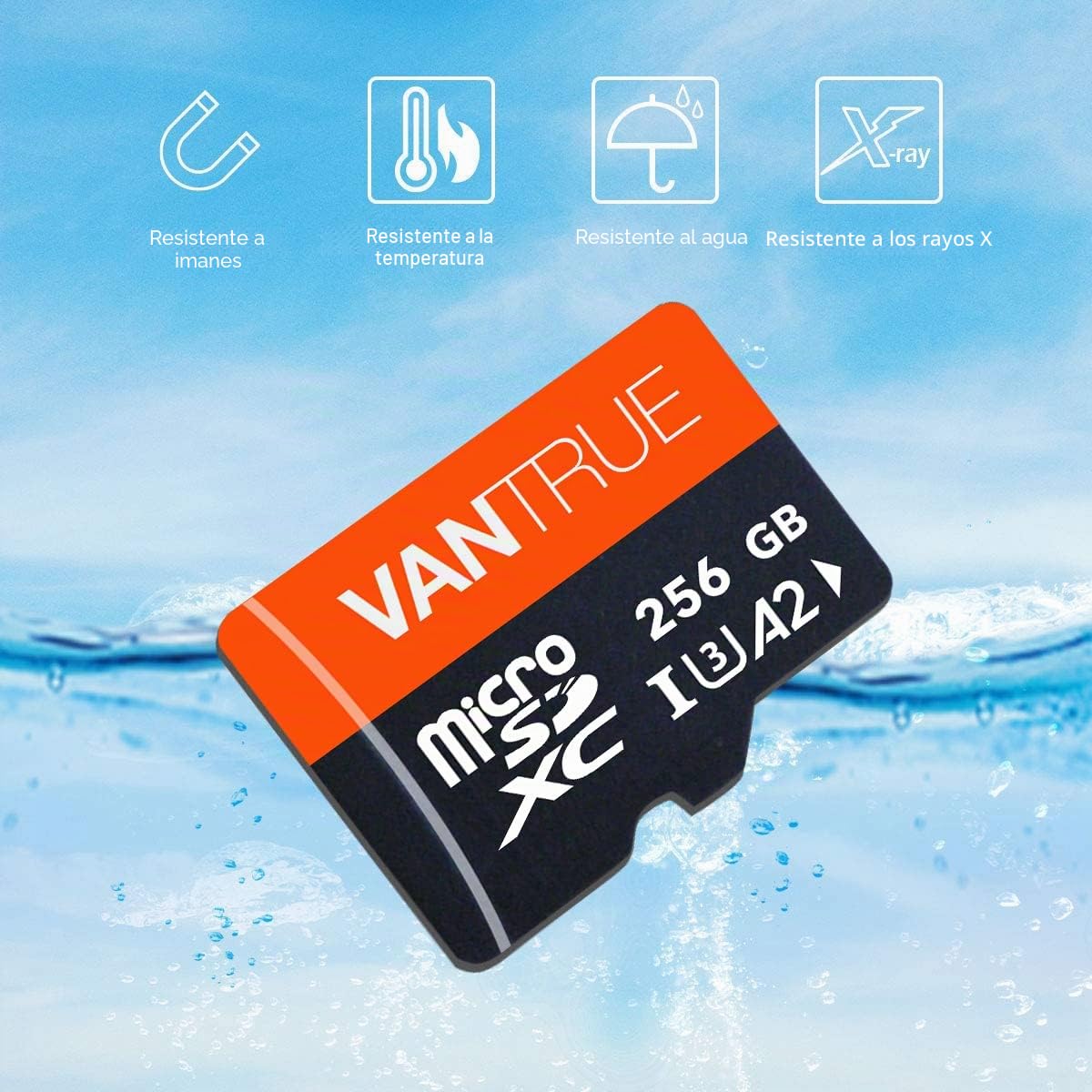 Vantrue - Tarjeta de Memoria microSDXC UHS-I U3 4K (256 GB, Compatible con Dashcam, Smartphone, Tableta, Cámara de Acción y Cámara de Vigilancia (256 GB)