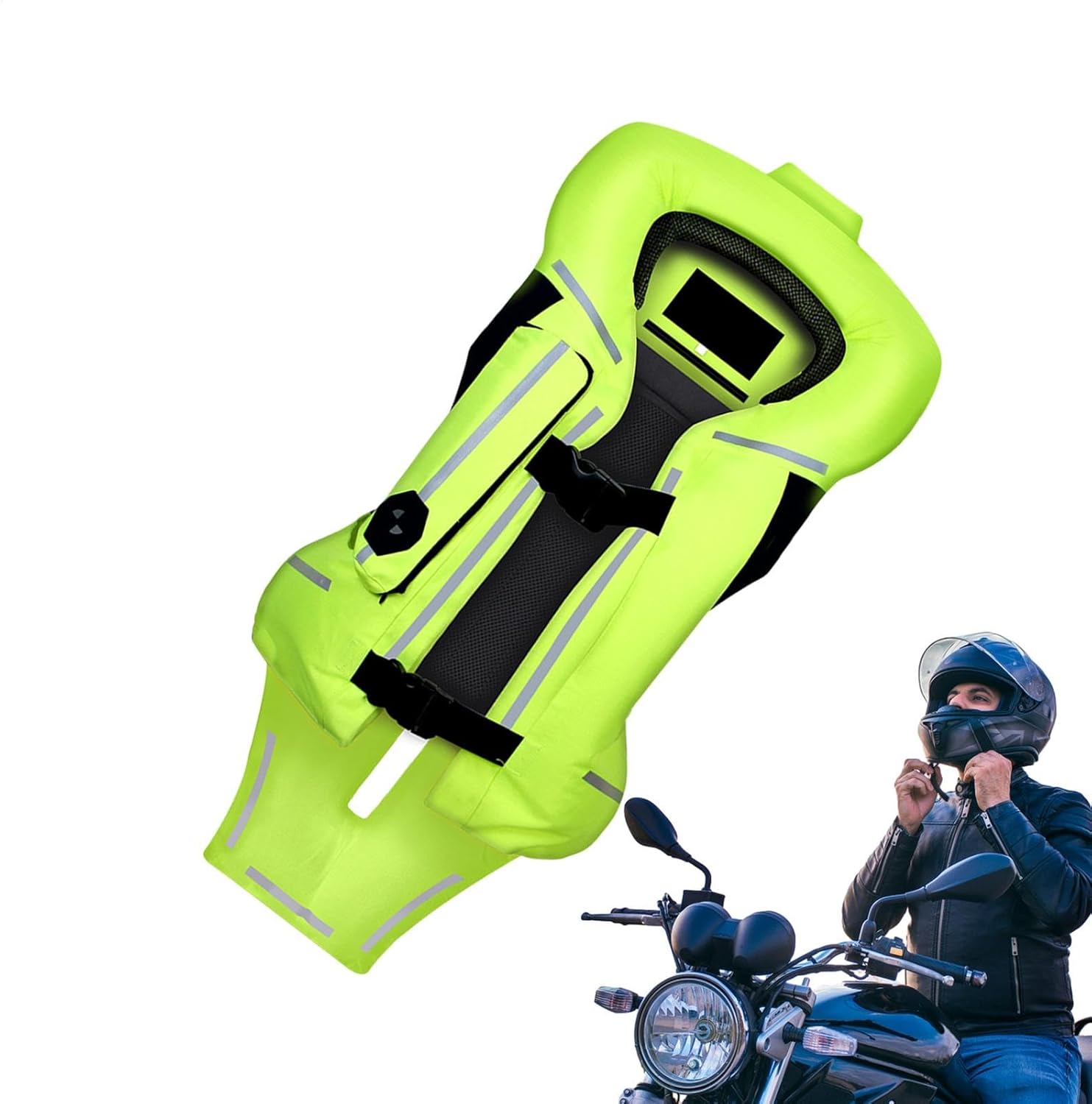 エアバッグベストバイク乗用,バイク用エアバッグベスト - バイク用エアバッグ ベスト軽量保護ベスト 反射ストリップ付きエアバッグベス
