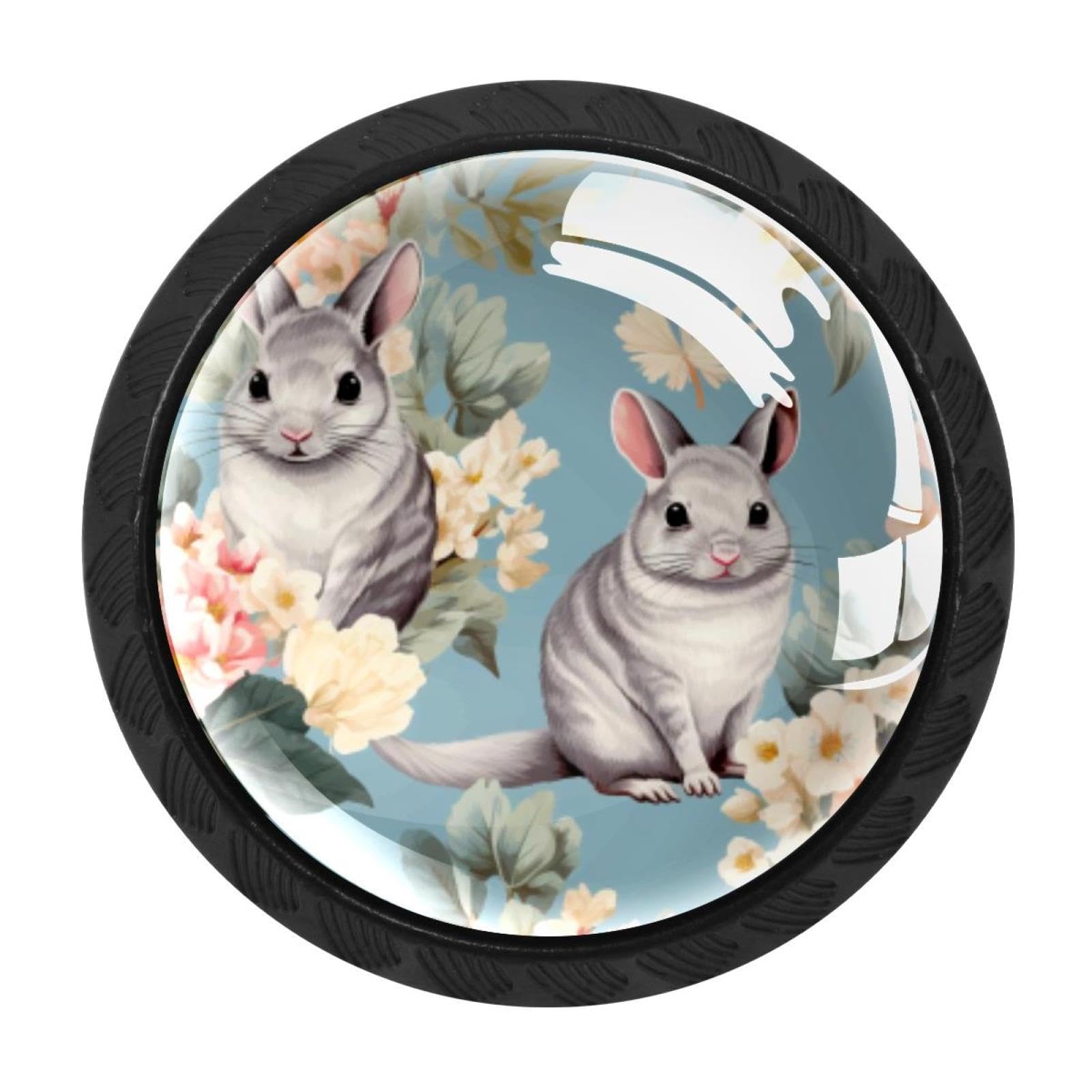 Chenzzzz Multicolored 12 4 Pack Chinchilla Drawer Knob Cabinet Hardware