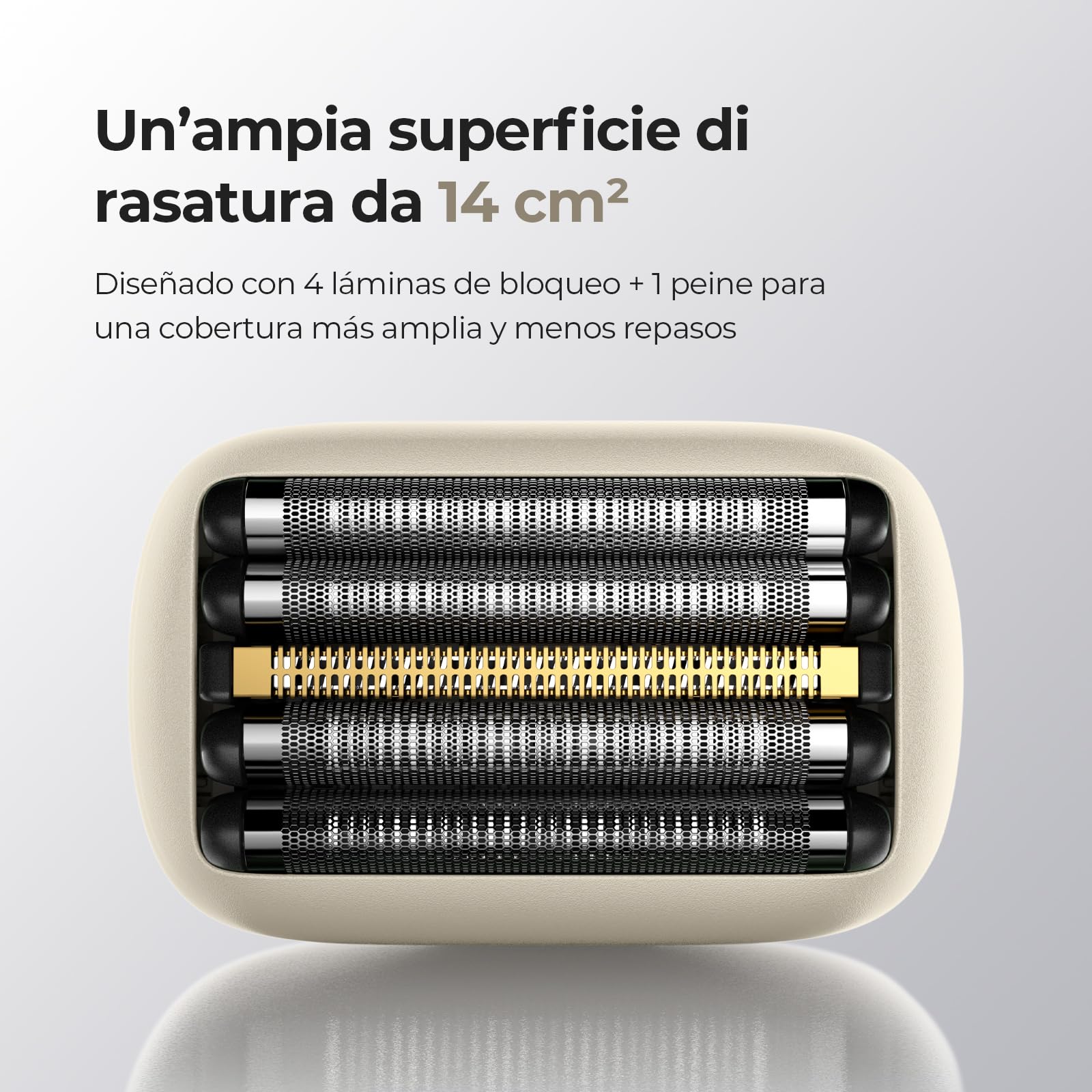 Yoose MINI 5 Rasoio Elettrico barba Uomo a Lamina, Regolabarba Professionale Ricaricabile Wet&Dry IPX7 Water Resistance