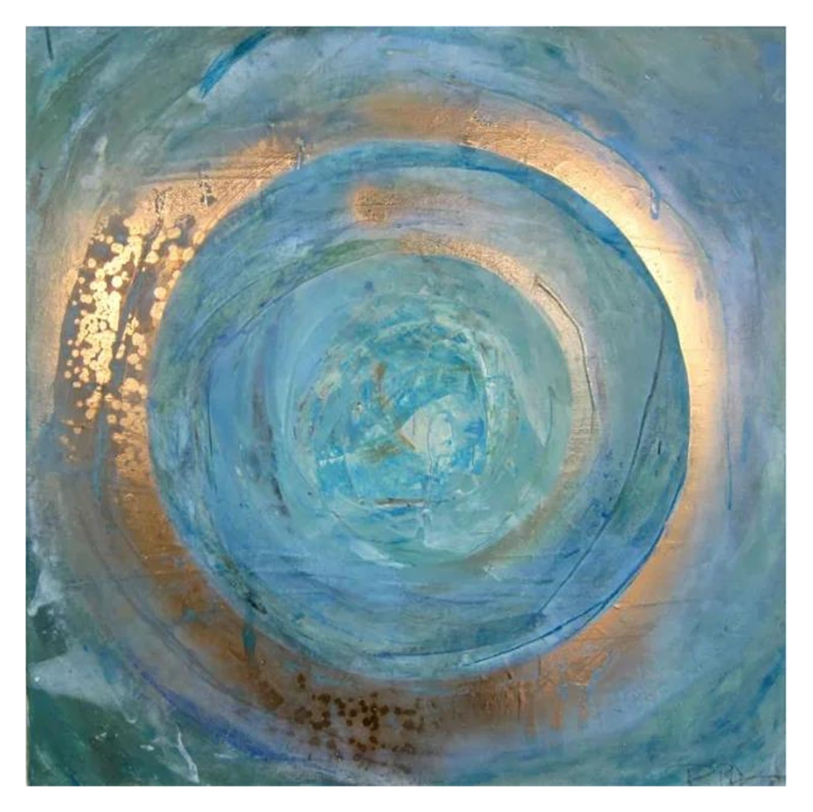 Impression sur toile bleu et or de qualité supérieure pour décoration murale chic moderne