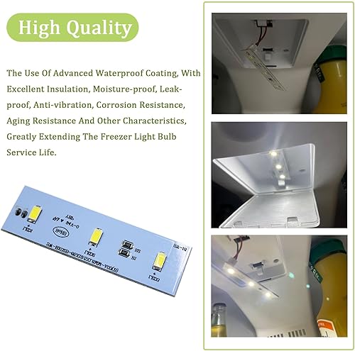 Miniatura 3 de SW-BX02B - Luz LED para refrigerador Magic Chef, tablero de luz LED, reemplazo del módulo de luz LED para refrigerador ZBE2350HCA, CC 12V (juego de