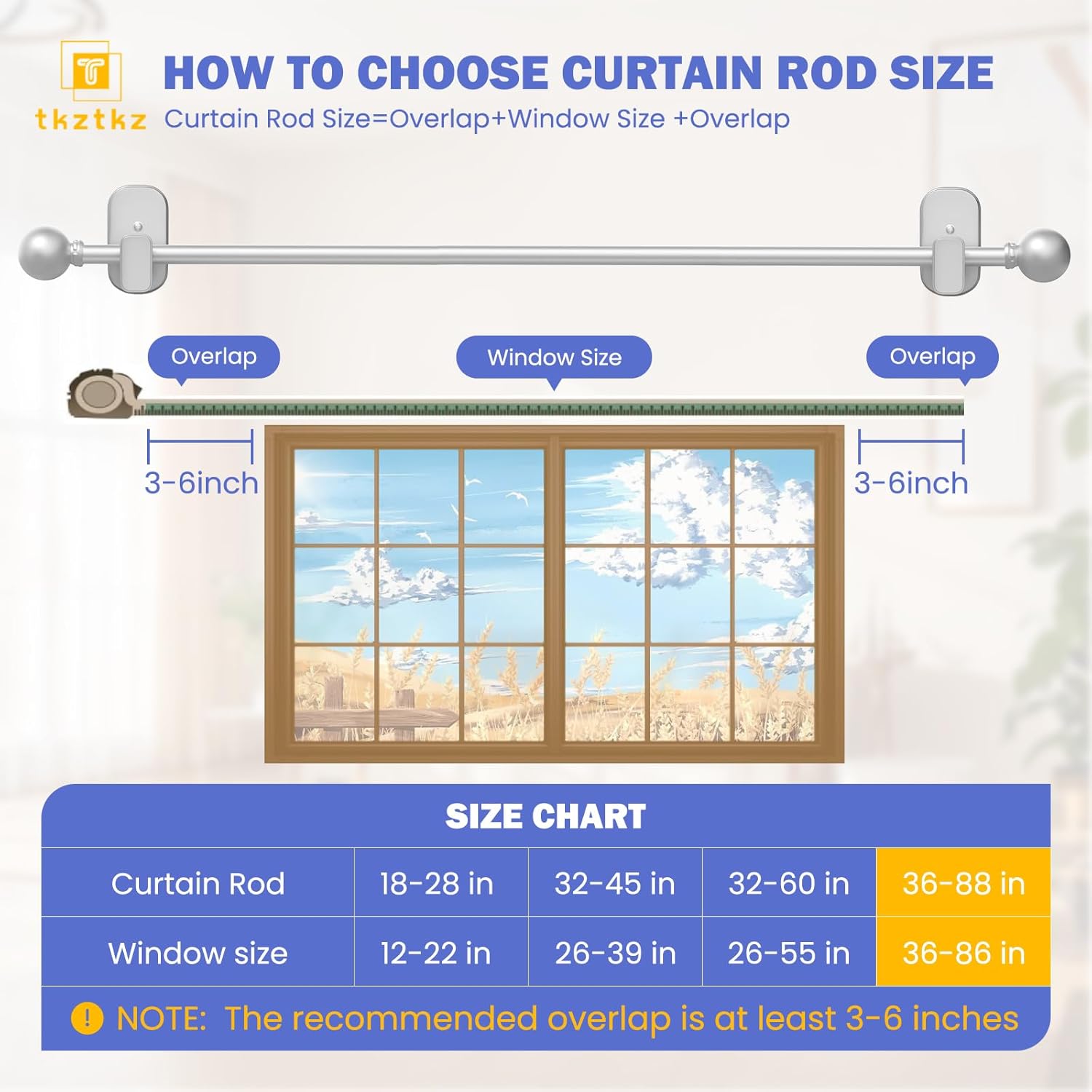 TKZTKZ Curtain Rods No Drilling for Windows 36 to 88 Inch:No Drill Small Silver Curtain Rod with Adhesive Brackets for Bedroom,5/8" Apartment Renter Friendly Adjustable Drapery Rods Easy Install
