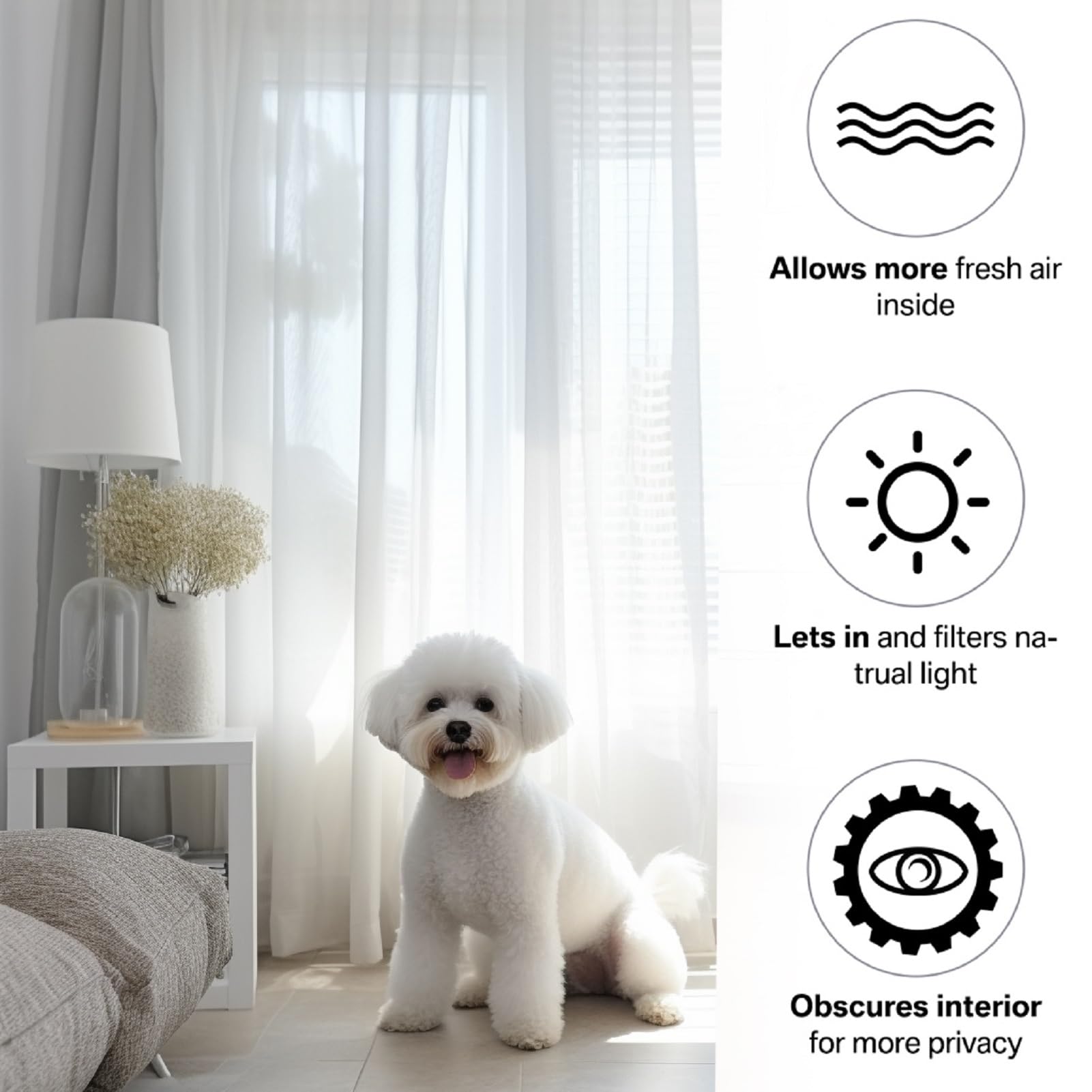 NAKIHOUSE Voile Curtain - Image 4