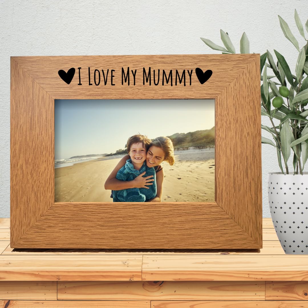Second Ave Oak 6x4 Landscape Picture Photo Frame I Love My Mummy Gift Birthday Mother's Day Christmas