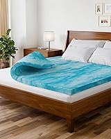 Vista 9 de Cubrecolchón de espuma viscoelástica súper suave, tamaño King, espuma viscoelástica transpirable con infusión de gel de 3 pulgadas, cubrecolchón