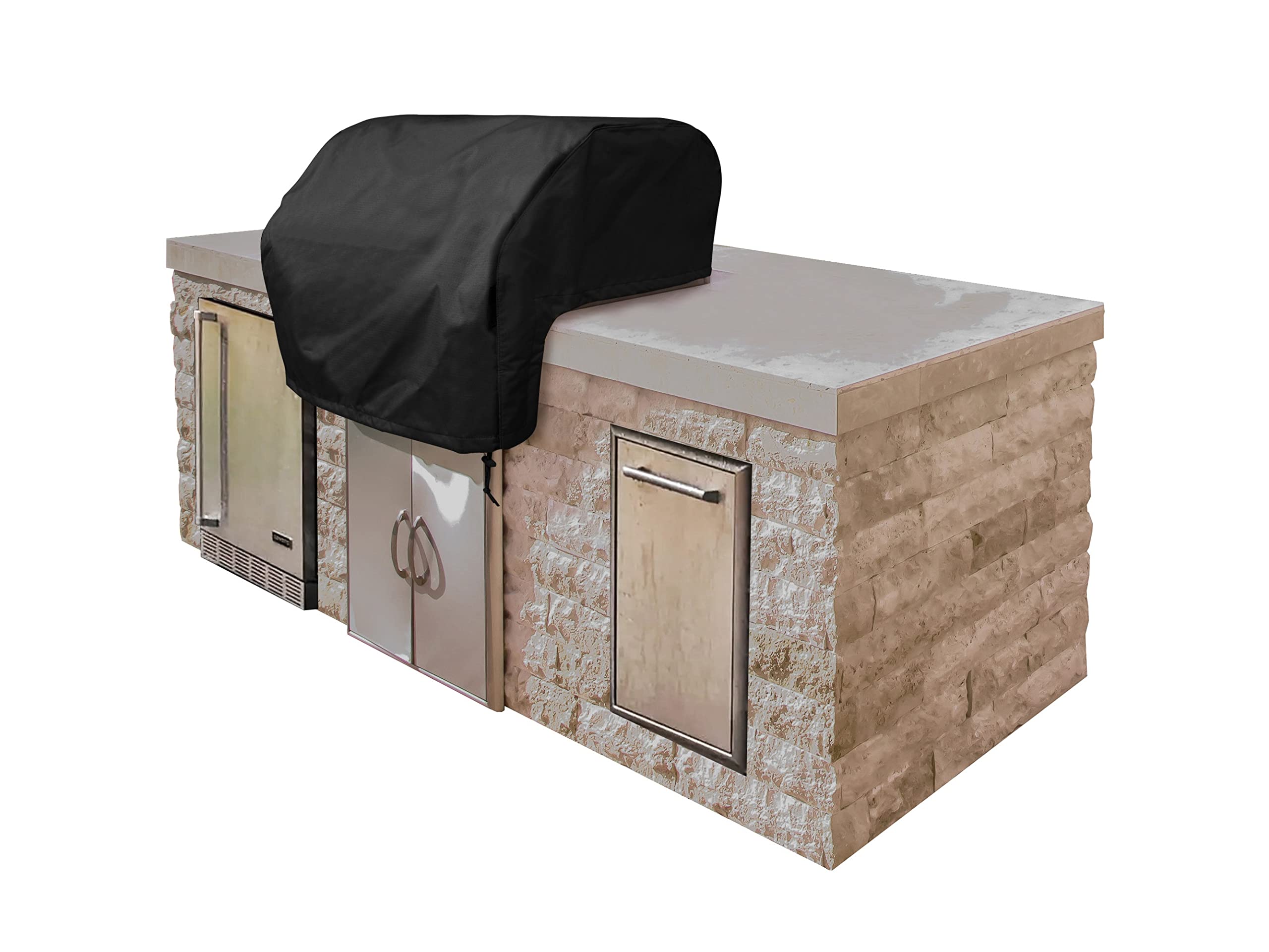 Covermates Built in Grill Cover - Heavy-Duty Polyester, Weather Resistant, Drawcord Hem, Grill and Heating, 36W x 26D x 14H, Ripstop Black