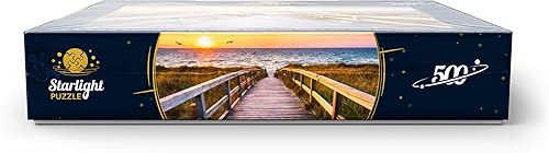 Miniatura 7 de MyPuzzle Sunset On Dune Beach in The North Sea - Rompecabezas prémium de 500 piezas para adultos