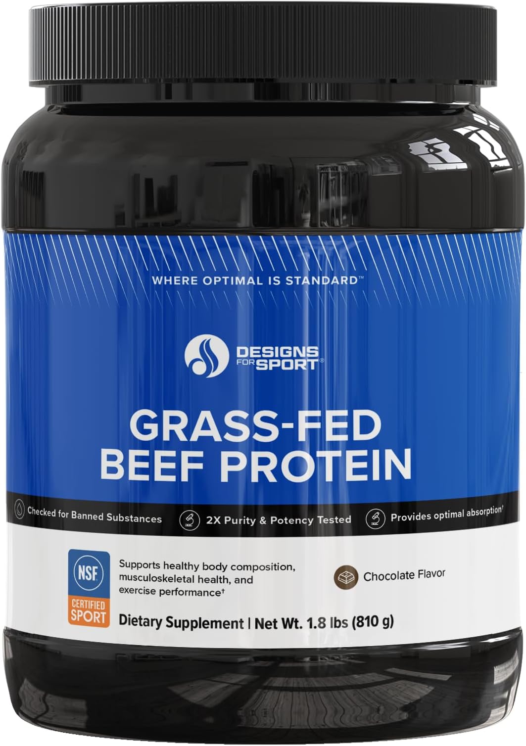 Beef Protein Powder - NSF Certified for Sport Hydrolyzed Protein - Highly Absorbable with Amino Acids, Collagen Precursors - Bone Broth Protein for Athletes (Chocolate, 30 Servings)