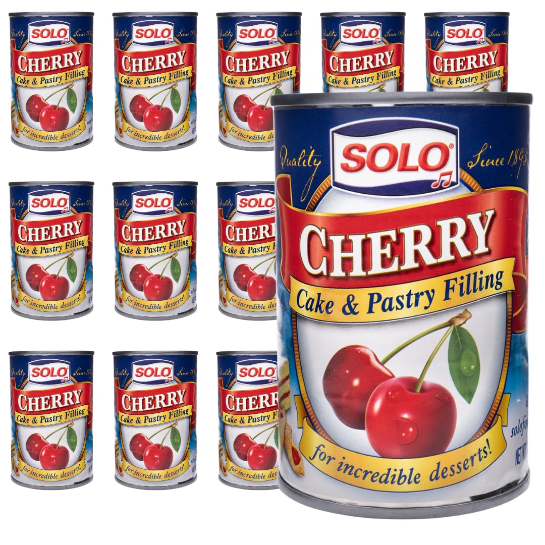 SOLO Cake & Pastry Filling, Cherry, 12 Ounce (Pack of 12) | Gluten-Free, Kosher Certified
