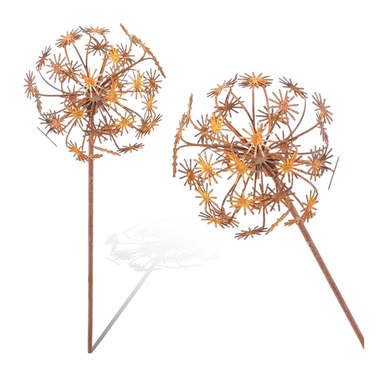 YONMLEDO Metal Flower Stakes 2 Pcs Flower Stake 38cm Finish Decorative Garden Stakes Patio Balcony Planter Outdoor Decor Garden Accessories