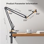 UGREEN Support de téléphone Gooseneck Magsafe pour le bureau de lit amélioré Bras adjutable long robuste, Support de portable magnétique Overhead, support de téléphone de lit Compatible avec Magsûre iPhone 16 15 14 13 Pro Max