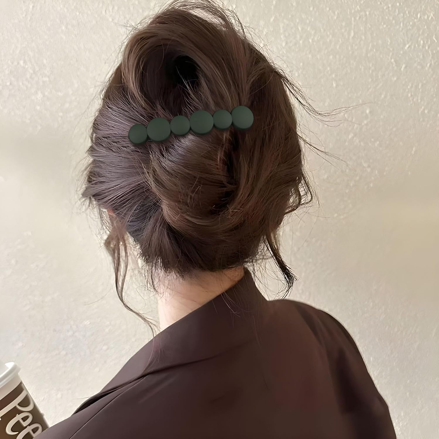 Mabor 5PCS French Hair Barrettes for Women, No Slip Not Easy to Break Half Up Clips, Matte Small Barrettes for Thin, Short or Fine Hair