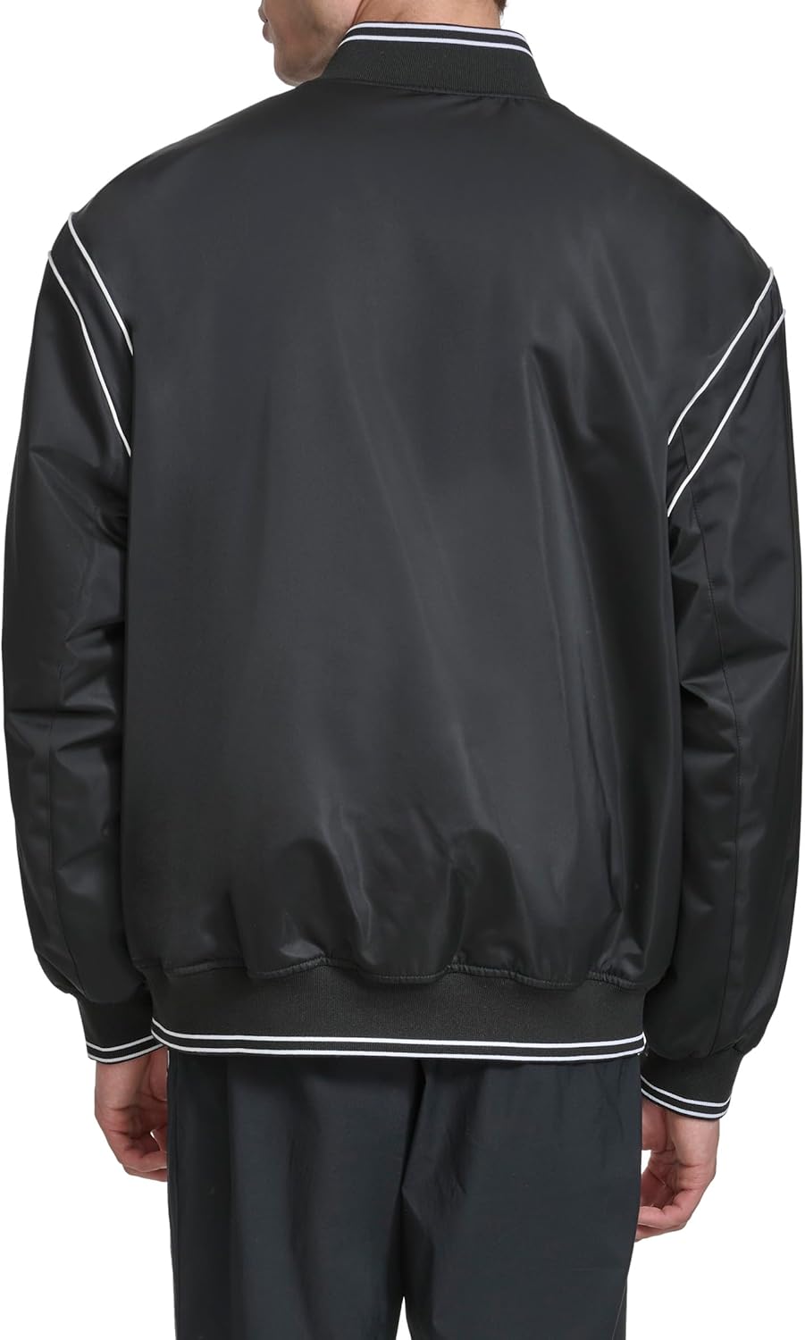 Champion Men's Satin Varsity Bomber Jacket With Logo - Image 4