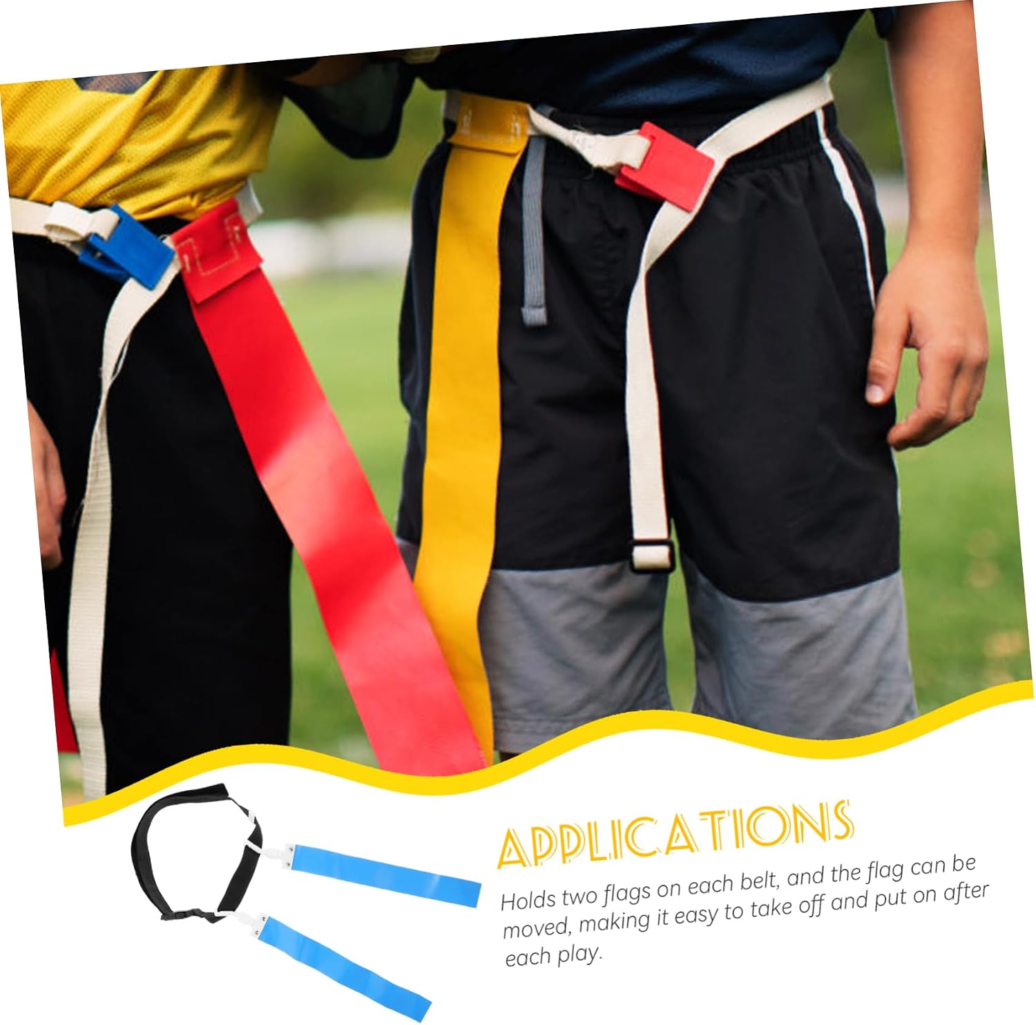 Milisten Football Rugby Belt Flag Sports Football Prop Pvc Ribbon