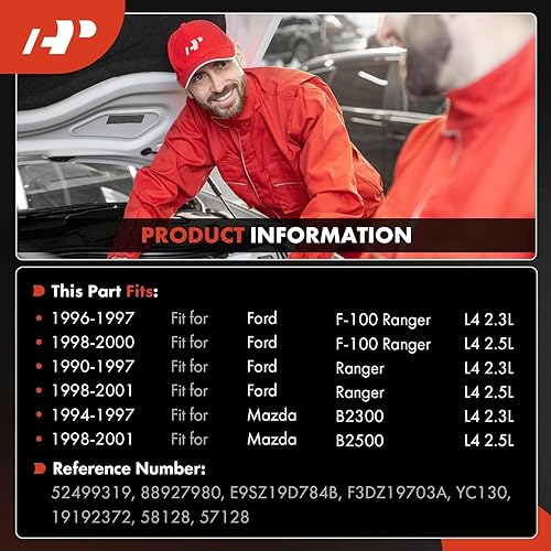 Miniatura 2 de A-Premium Compresor de aire acondicionado con embrague compatible con Ford Ranger 1990-2001, F-100 Ranger 1996-2000 y Mazda B2300 B2500, 2.3L 2.5L