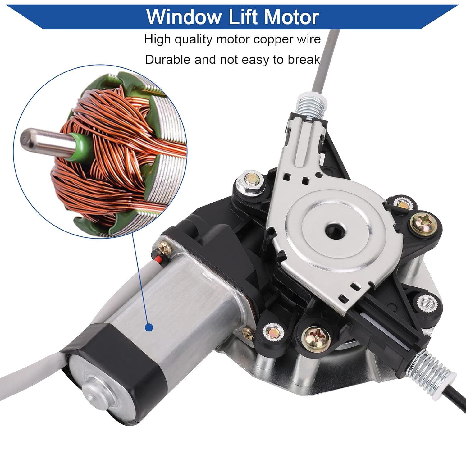 Obaee Front Left Driver Side Power Window Lift Regulator with Motor Assembly Compatible with Chevy Impala 2006-2013 & Chevrolet Impala Limited 2014-2015 Replace OE 748-172